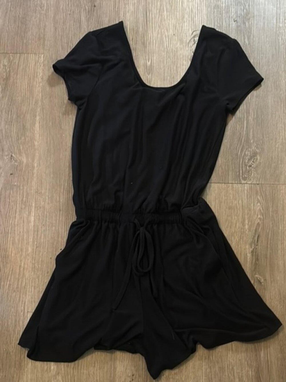 Derek Heart Black Short Sleeve Romper